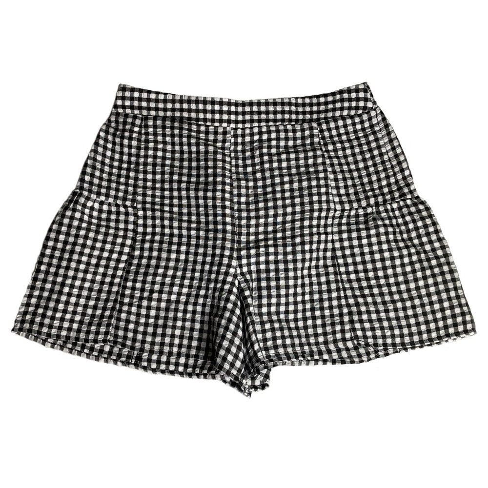 Super High Rise Black & White Checkered Shorts Size Small I.N. San Francisco